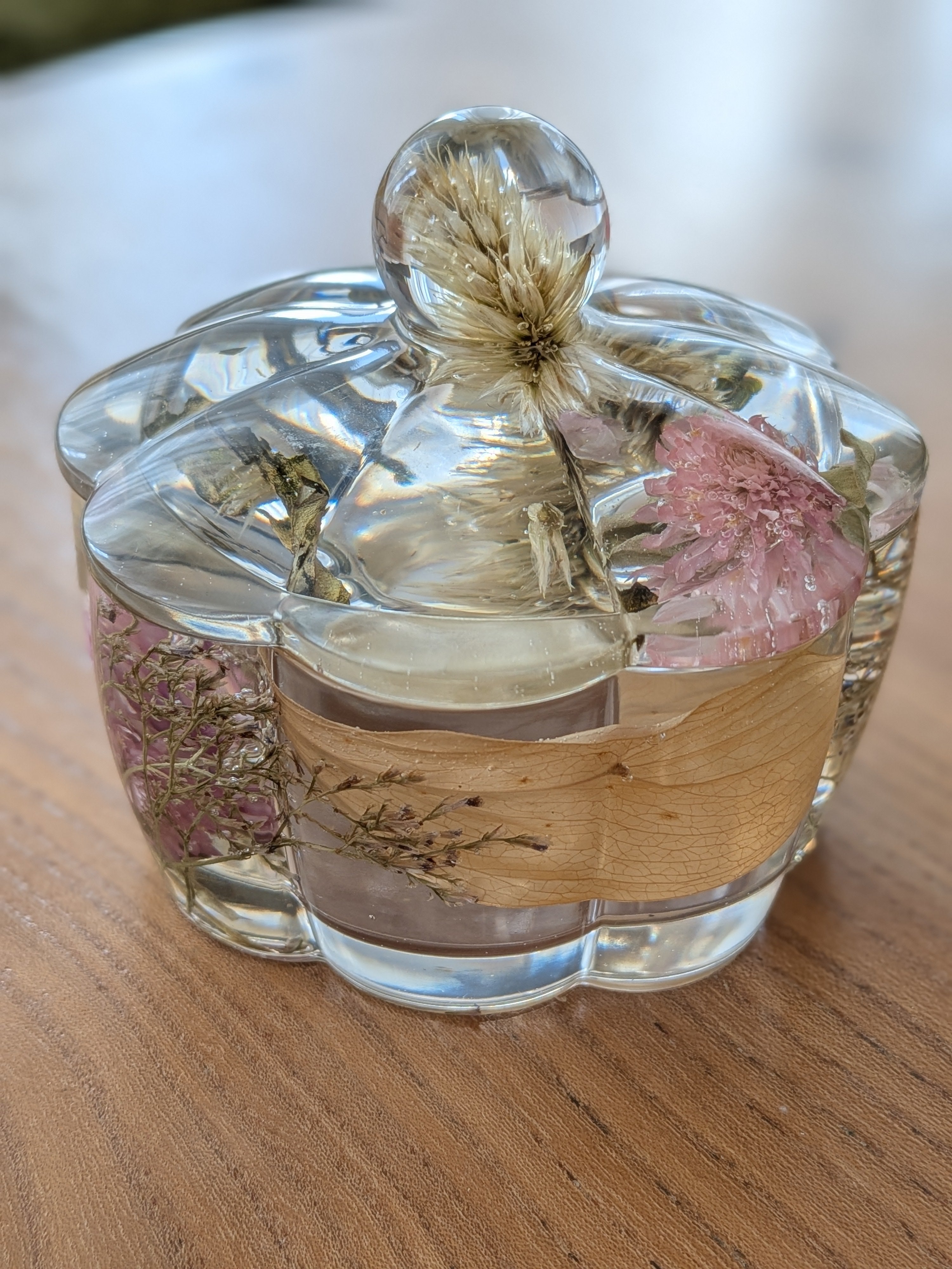 Boîte à bijoux — Champêtre Rose & Dorée (Grand format)