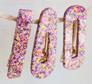 Lot de 3 barrettes résine – Coloris Fiesta Dorée