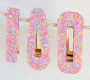 Lot de 3 barrettes résine – Coloris Carnaval Soleil