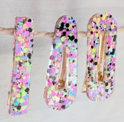 Lot de 3 barrettes résine – Coloris Nuit Disco