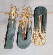 Lot de 3 barrettes résine – Coloris Minuit Doré