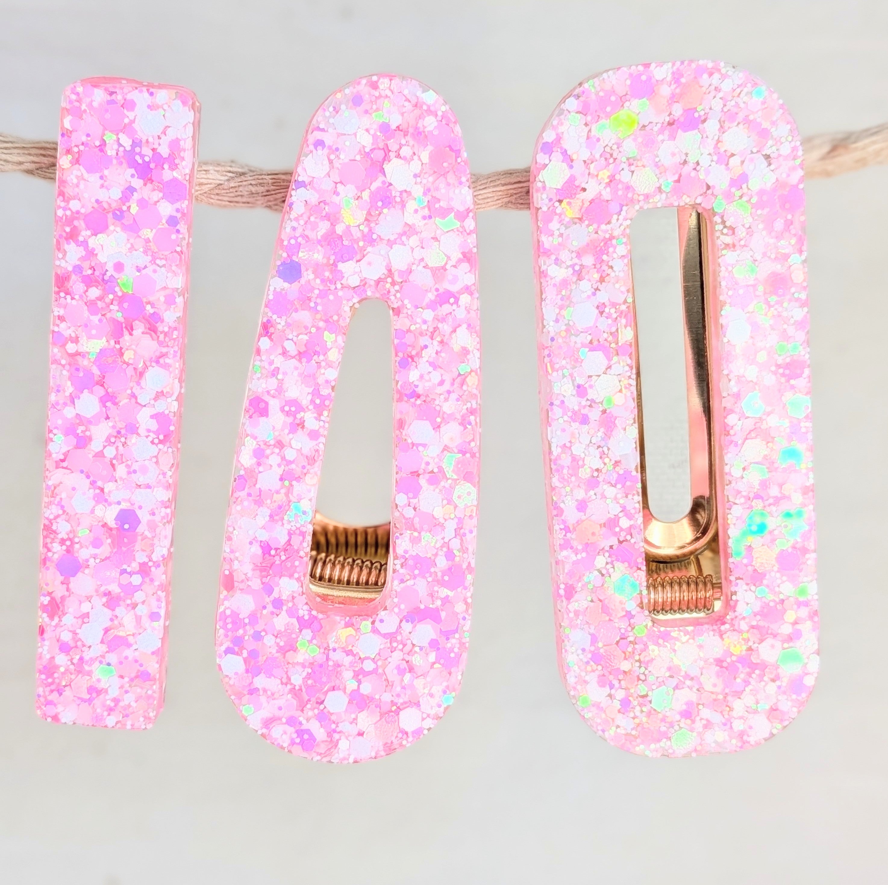 Lot de 3 barrettes résine – Coloris Éclat Bonbon