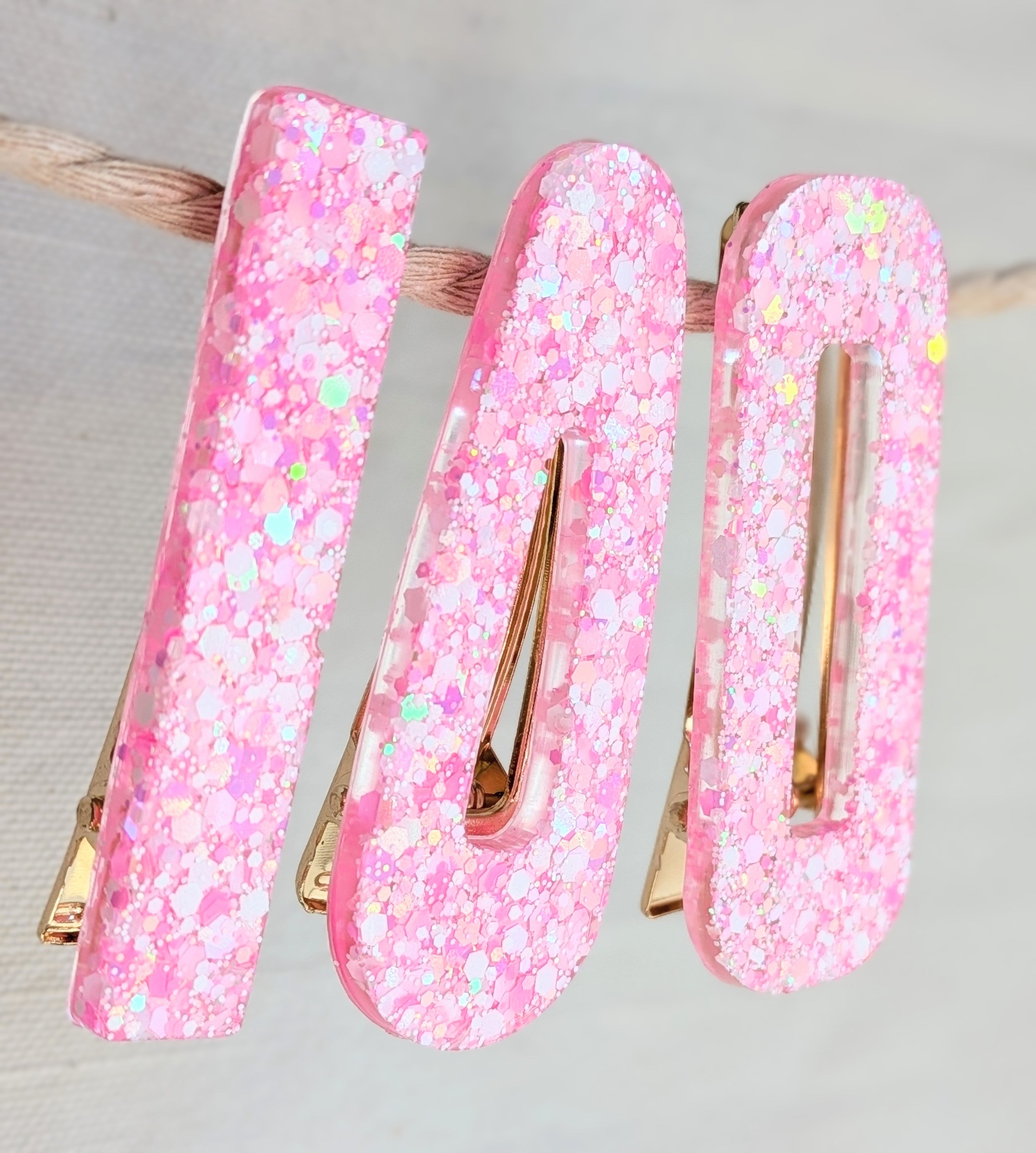 Lot de 3 barrettes résine – Coloris Éclat Bonbon