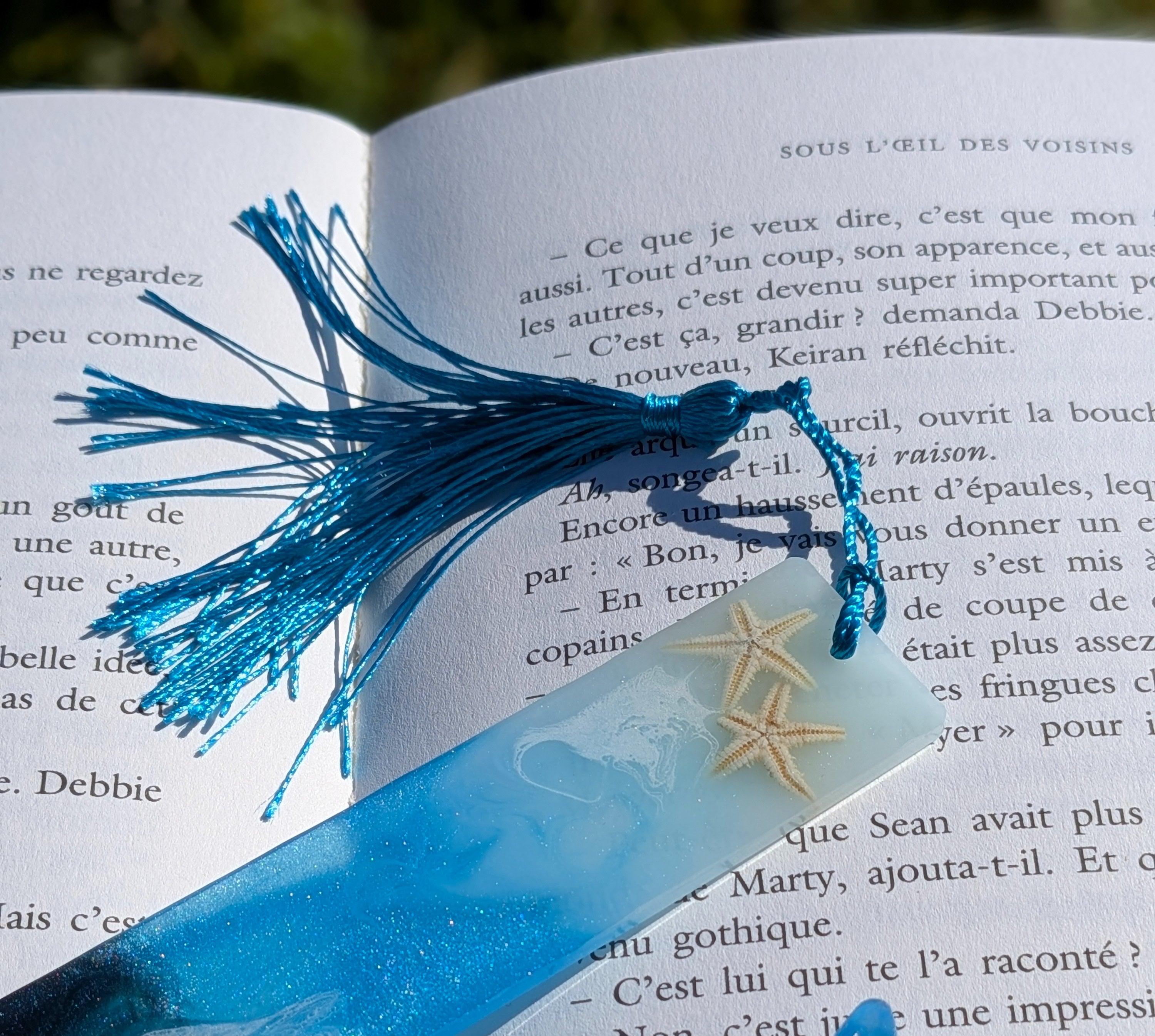 Marque-page résine époxy — Plage Magique 🌊