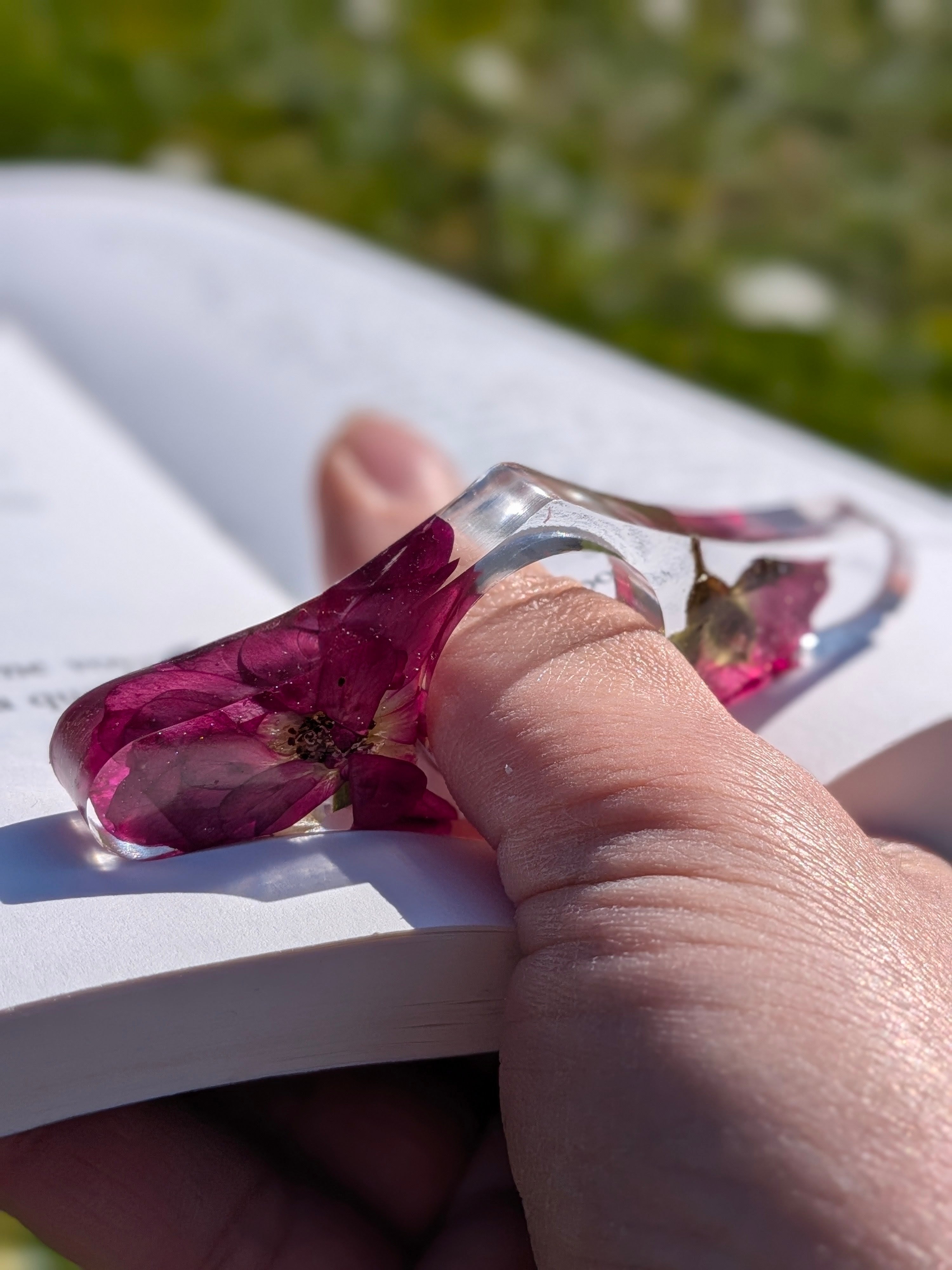 Bague de lecture – Bouquet Fushia🌹