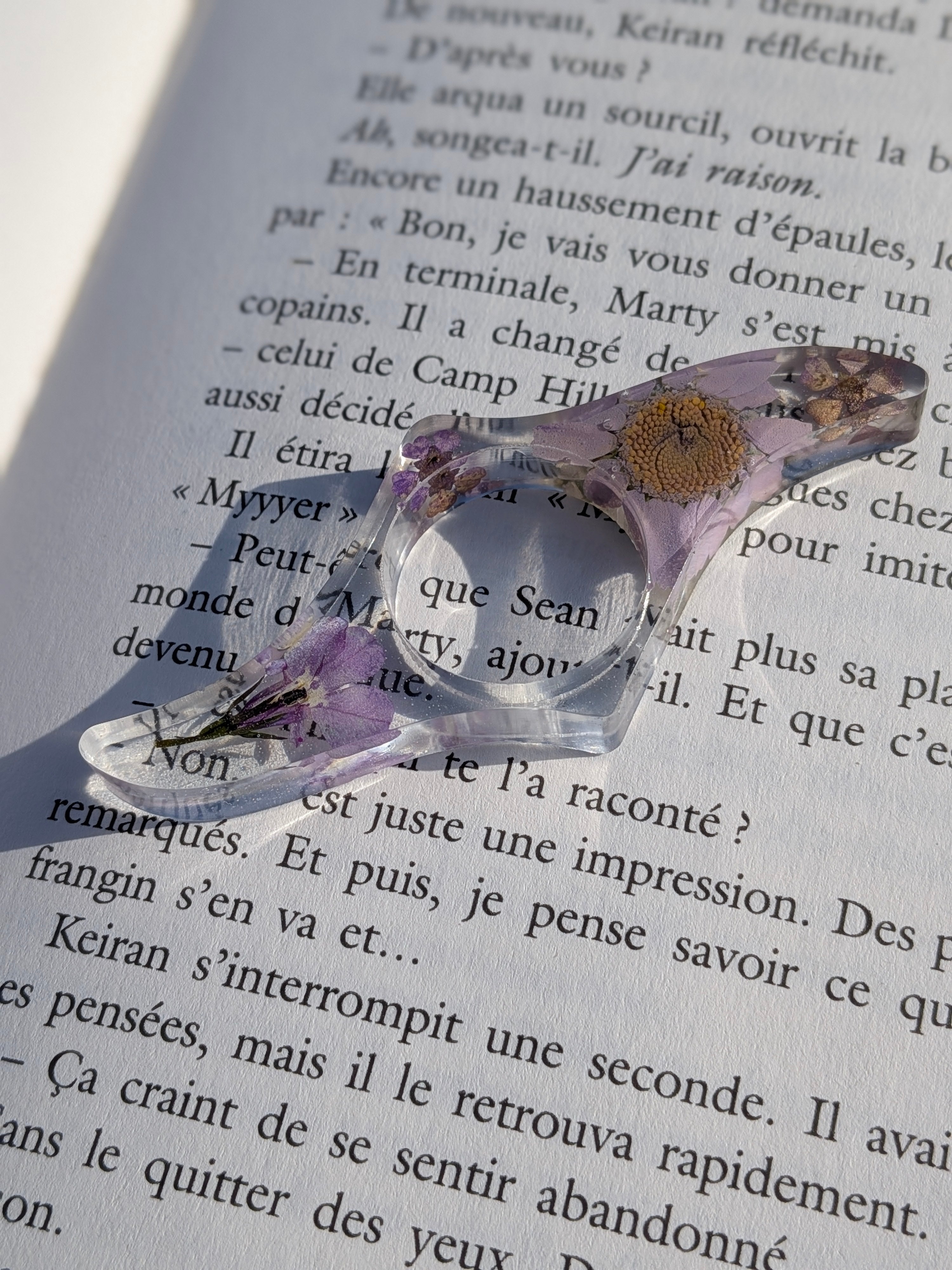 Bague de lecture – Bouquet Mauve 🪻