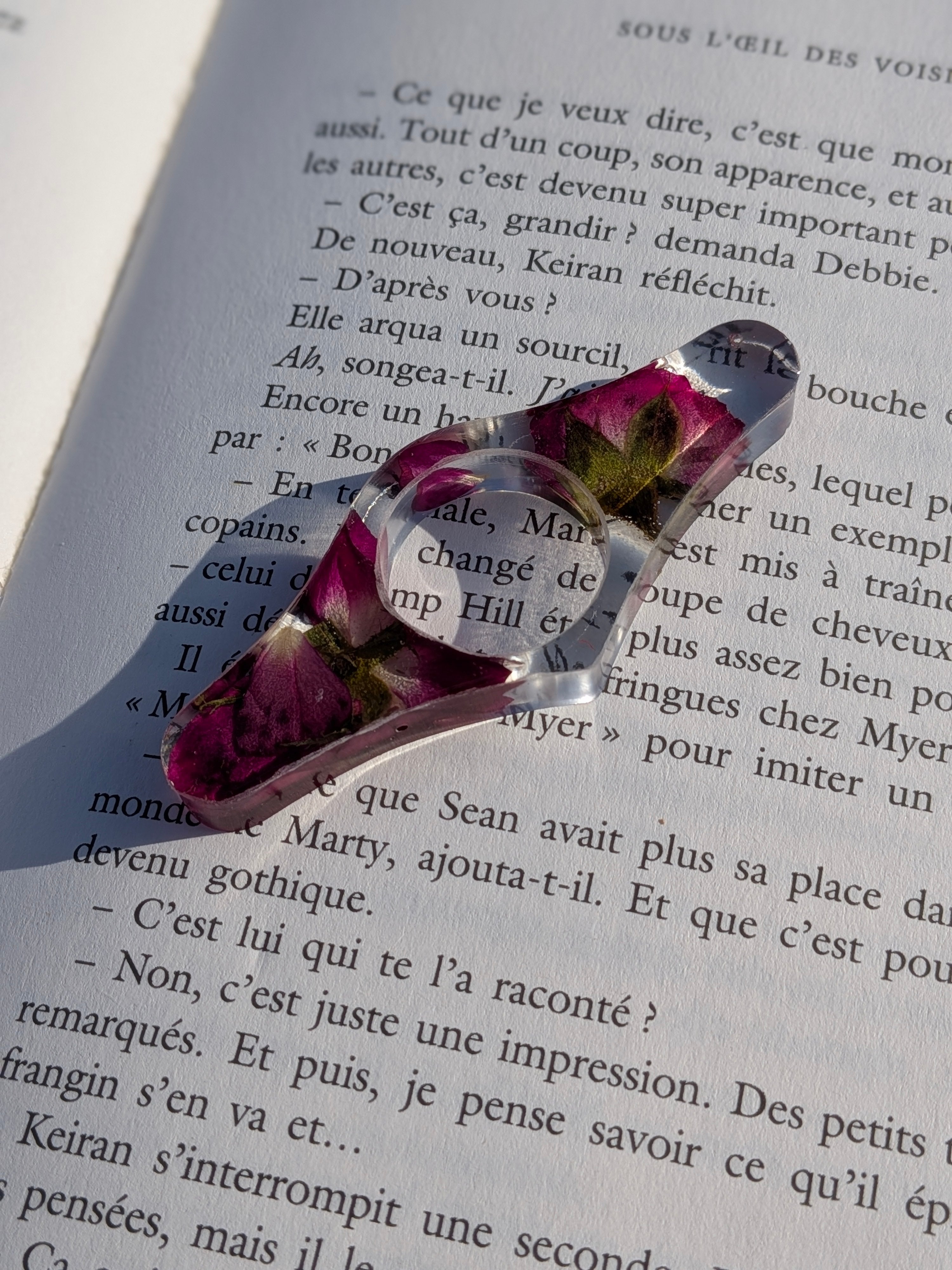 Bague de lecture – Bouquet Fushia🌹