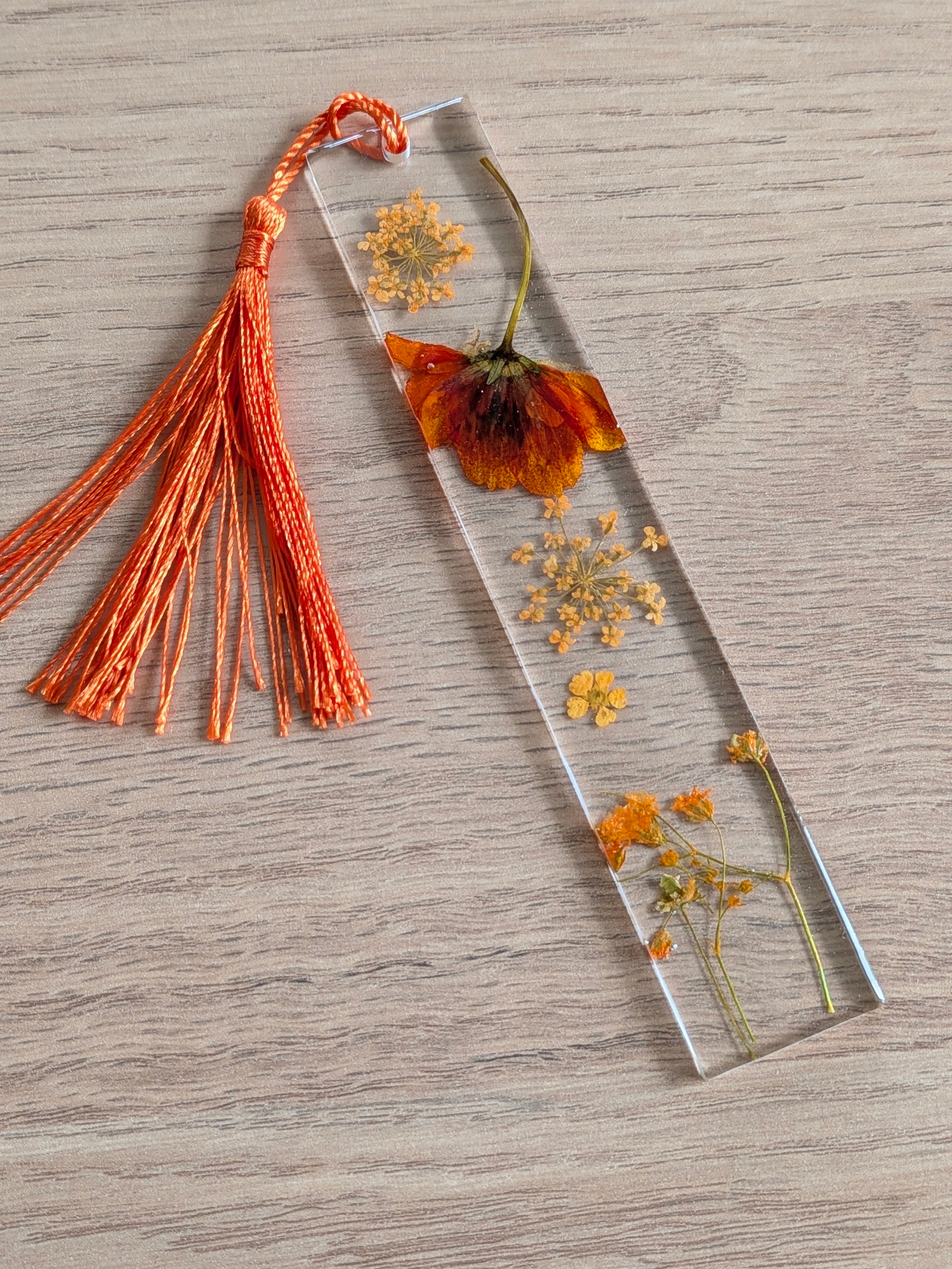 Marque-page résine époxy — Bouquet Automne 🏵