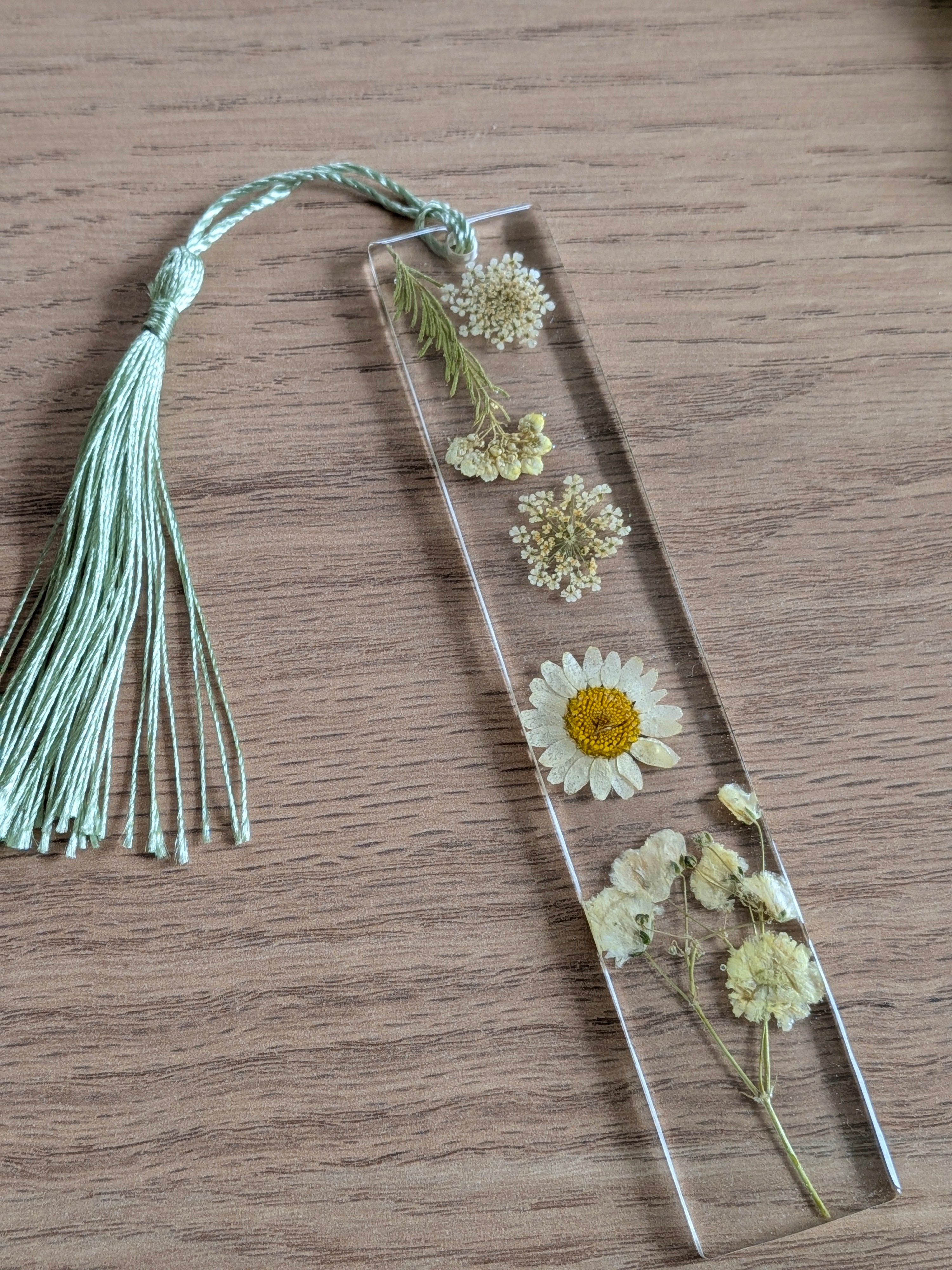 Marque-page résine époxy — Bouquet Naturel 🌿🌿