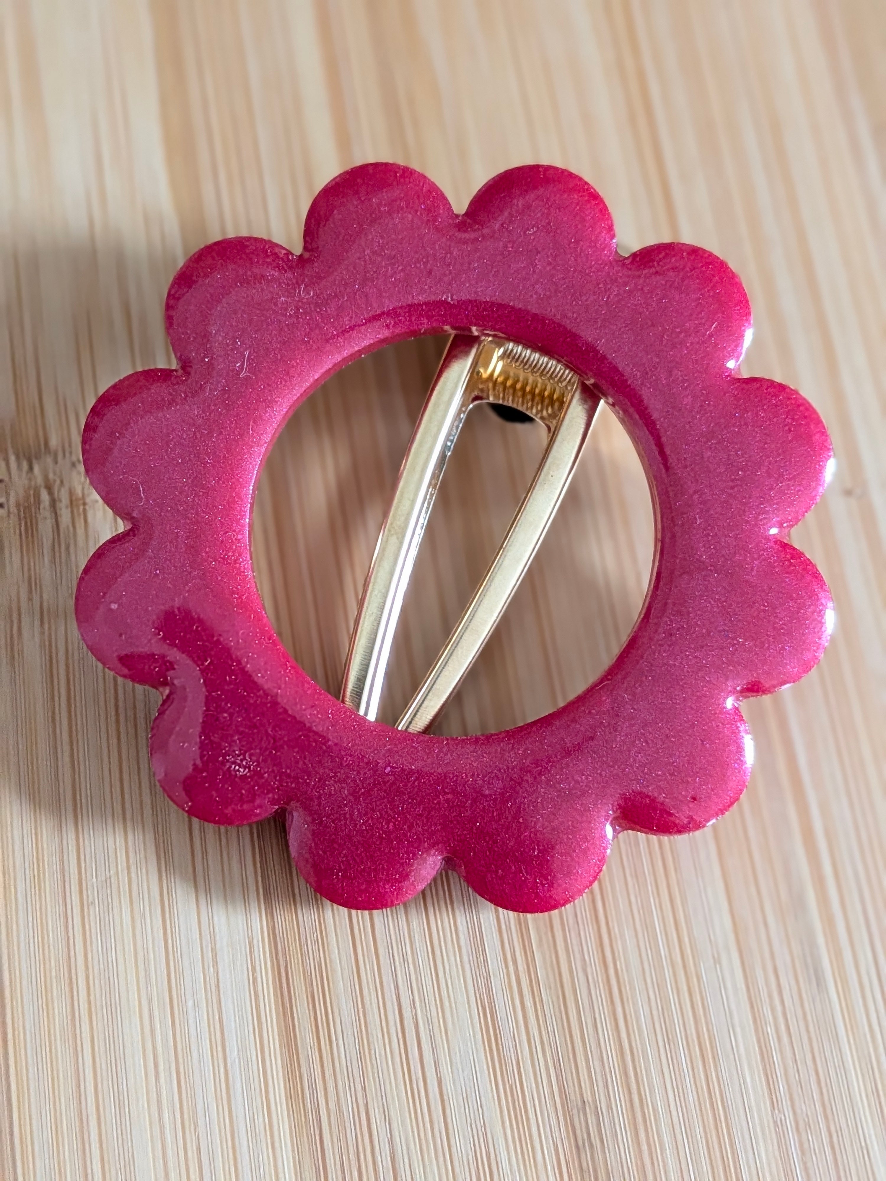Barrette Ronde Framboise