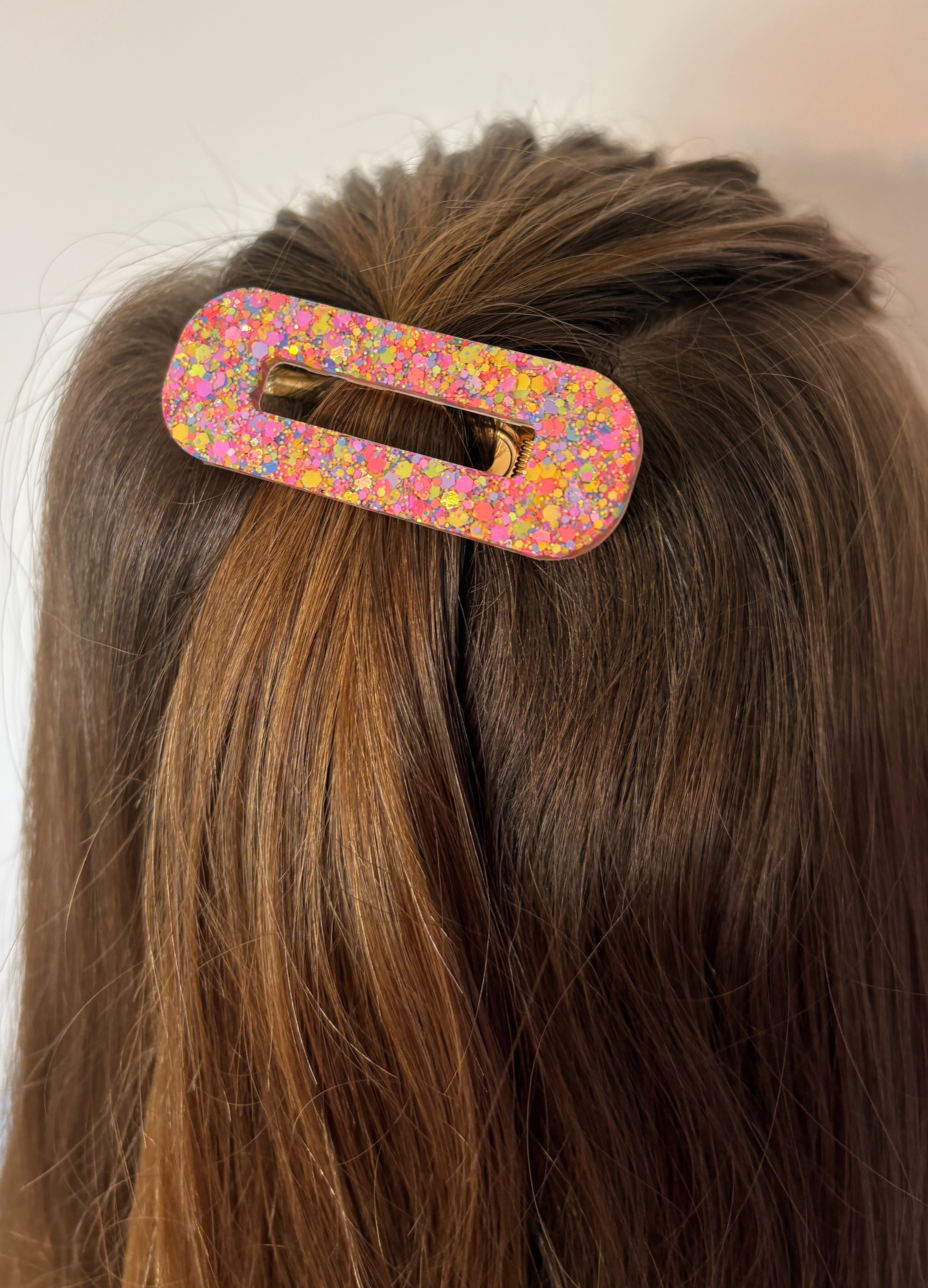 Lot de 3 barrettes résine – Coloris Carnaval Soleil