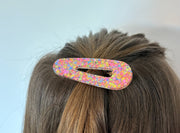 Barrette goutte résine – Coloris Carnaval Soleil