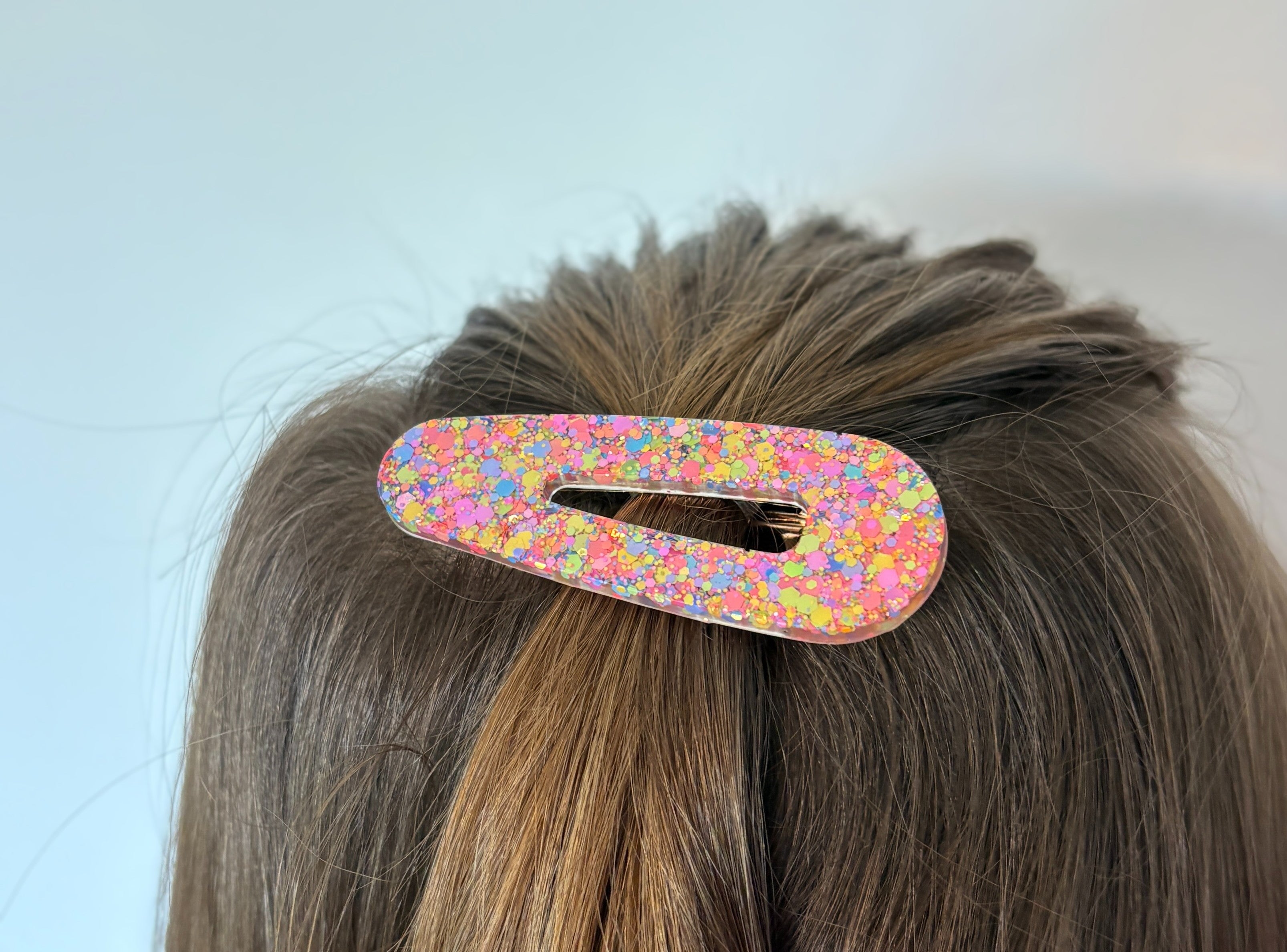 Lot de 3 barrettes résine – Coloris Carnaval Soleil