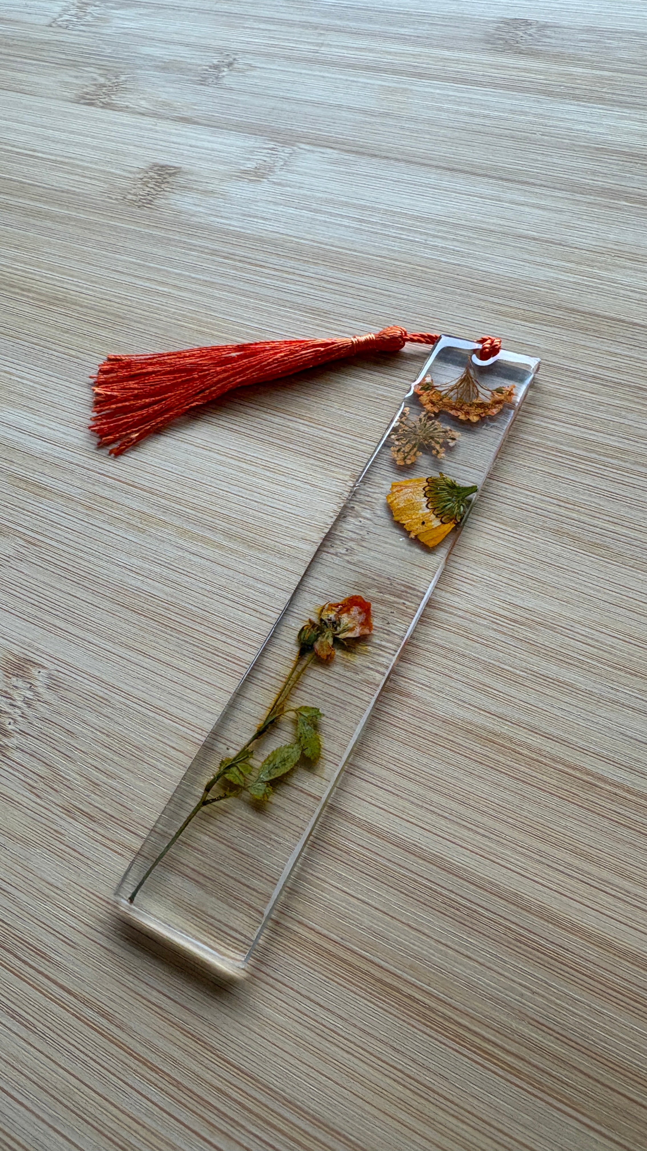 Marque-page résine époxy — Bouquet Automne 🏵