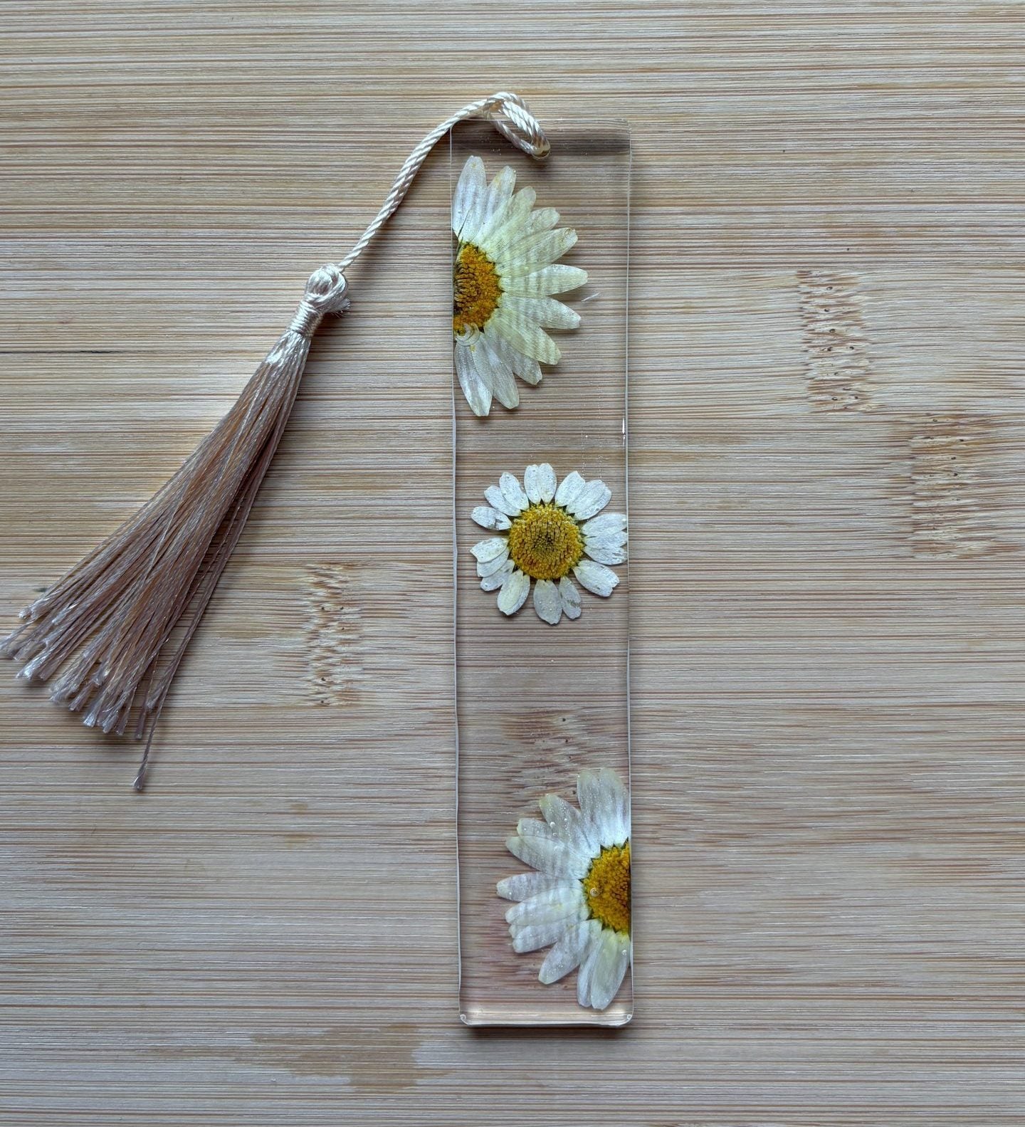 Marque-page résine époxy — Bouquet Naturel 🌿🌿