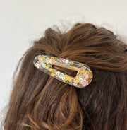 Barrette goutte résine – Coloris Prairie en Fleurs