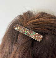 Barrette rectangle résine – Coloris Terre Stellaire
