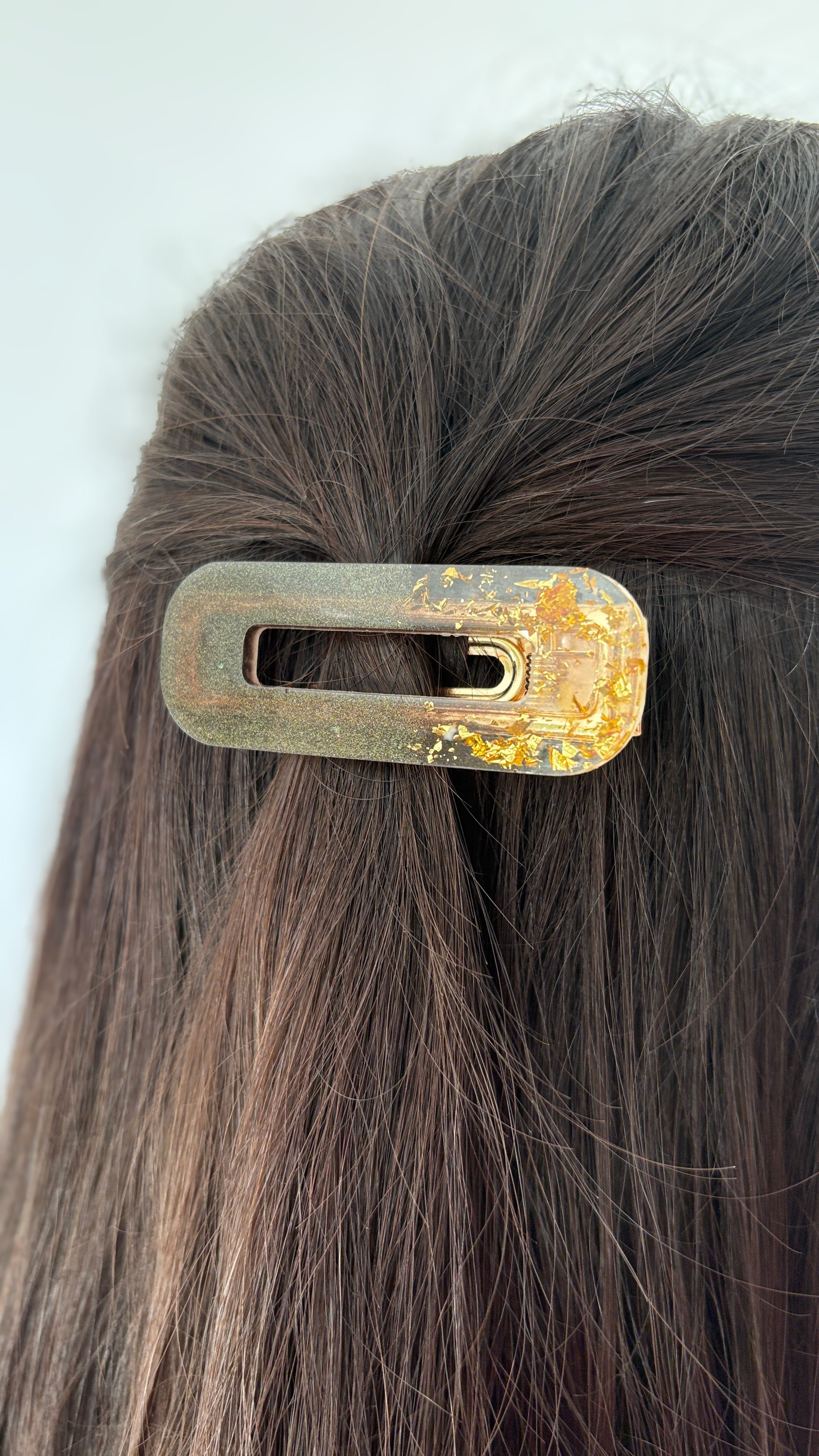 Lot de 3 barrettes résine – Coloris Minuit Doré