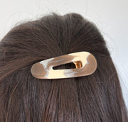 Barrette goutte résine – Coloris Marbre Caramel