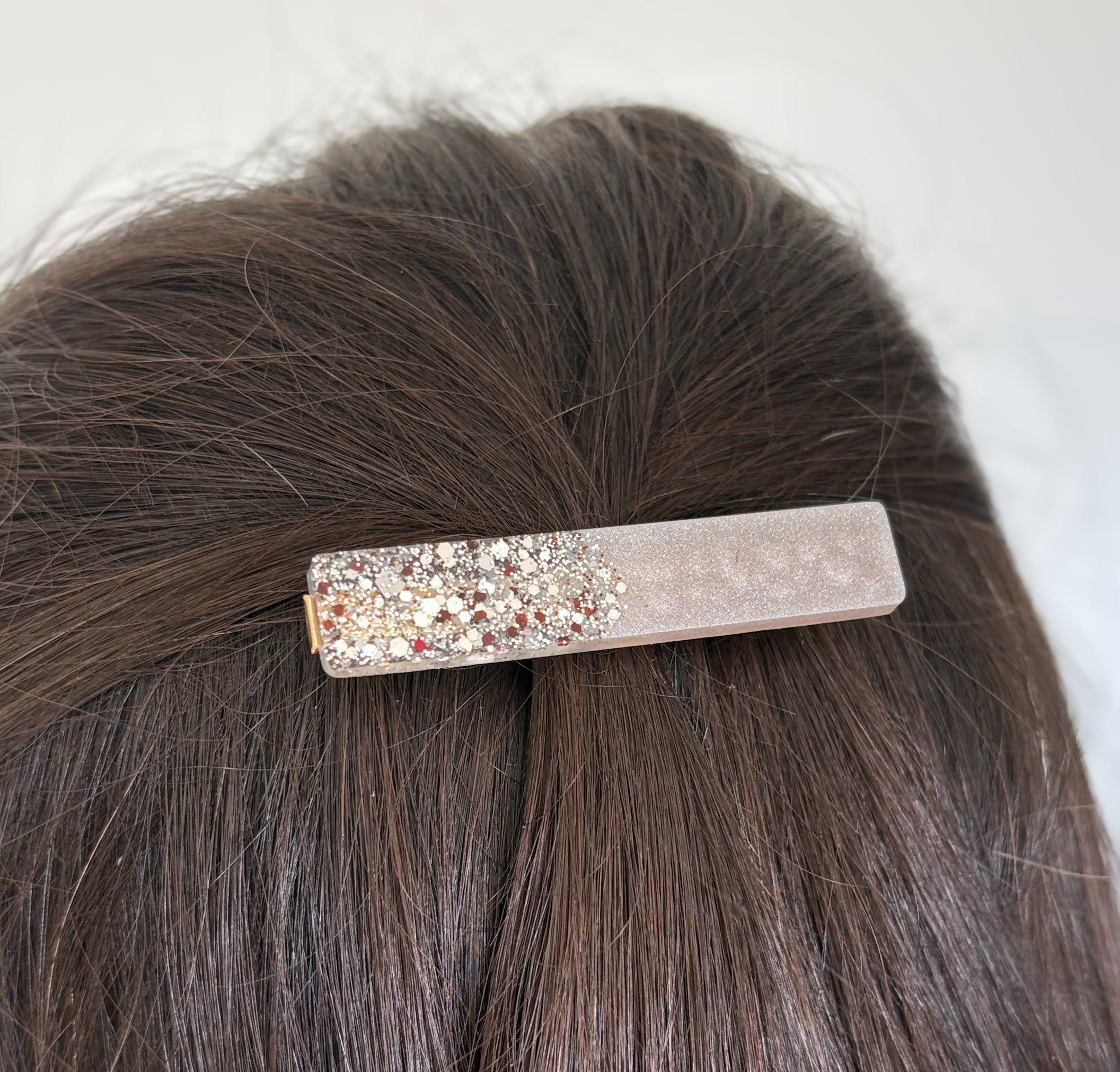 Lot de 3 barrettes résine – Coloris Givre & Grenat