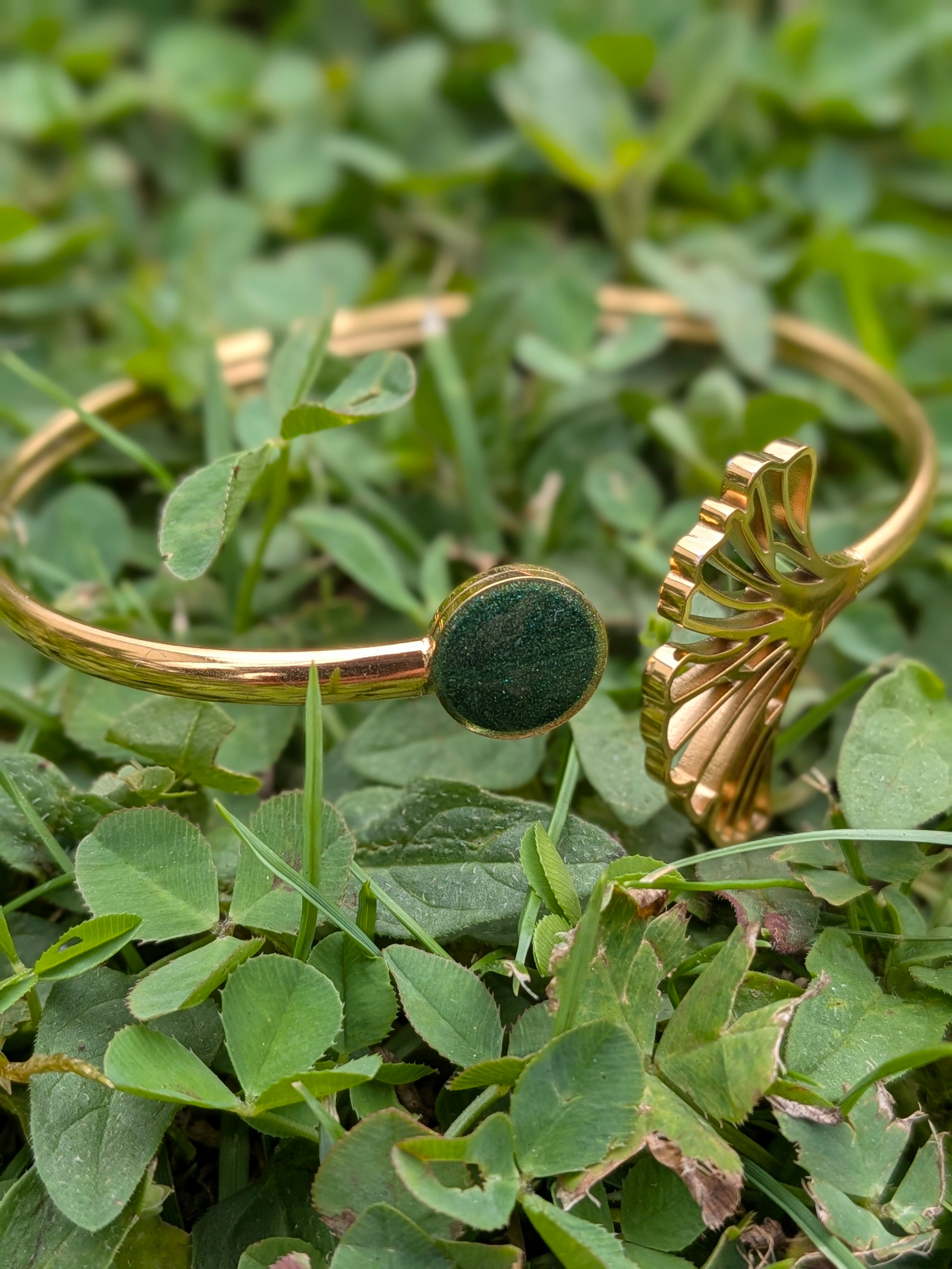 Bracelet Feuille Vert