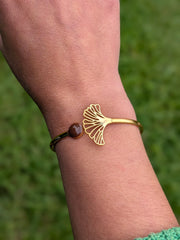 Bracelet Feuille Marron