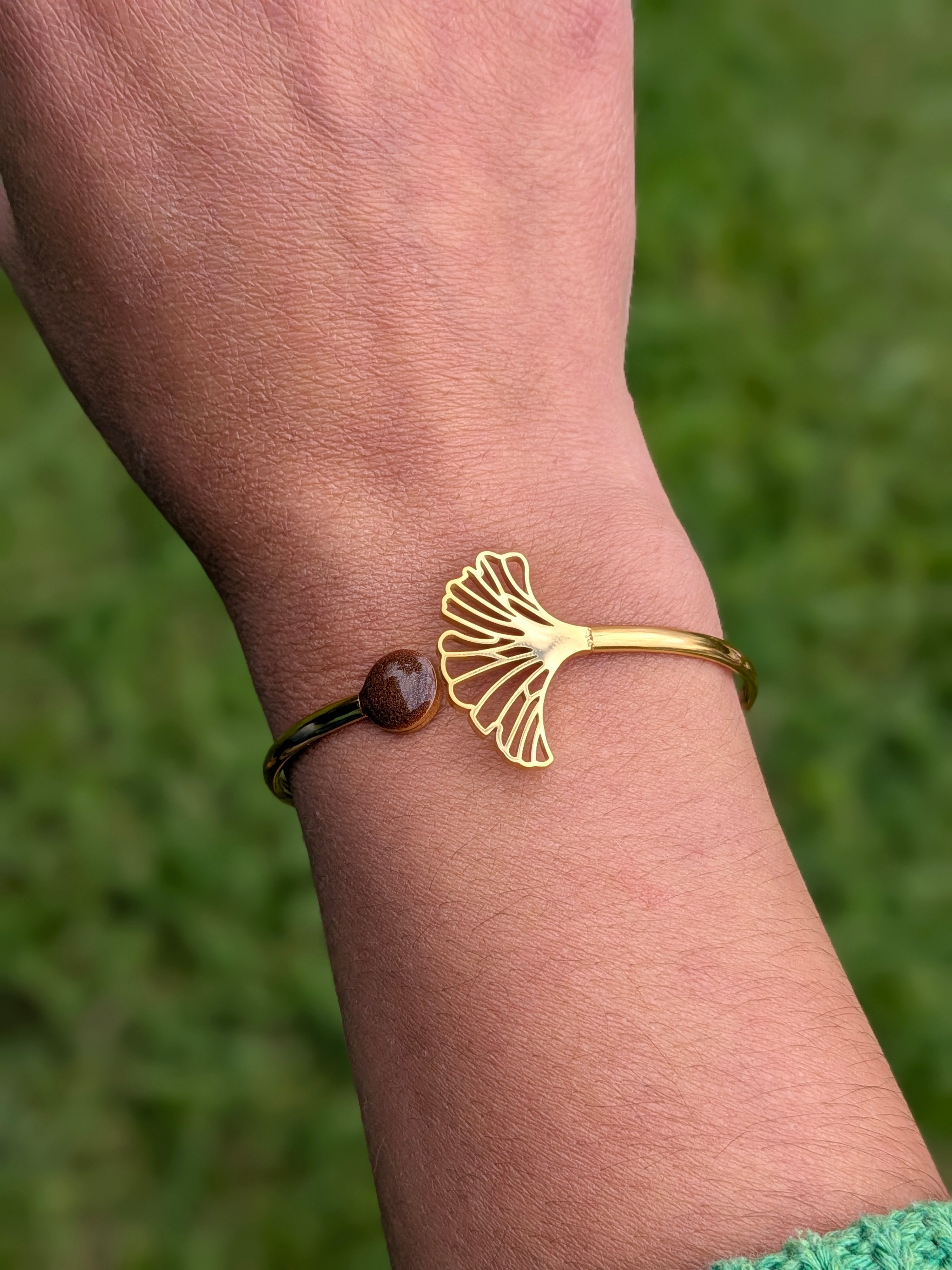 Bracelet Feuille Marron