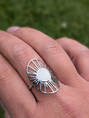 Bague Beige Argentée